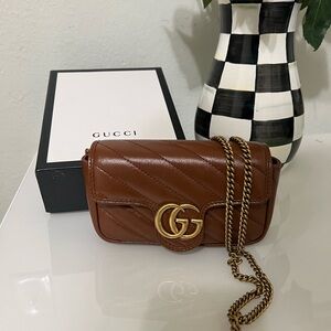 Gucci Brown Leather Mini Marymount